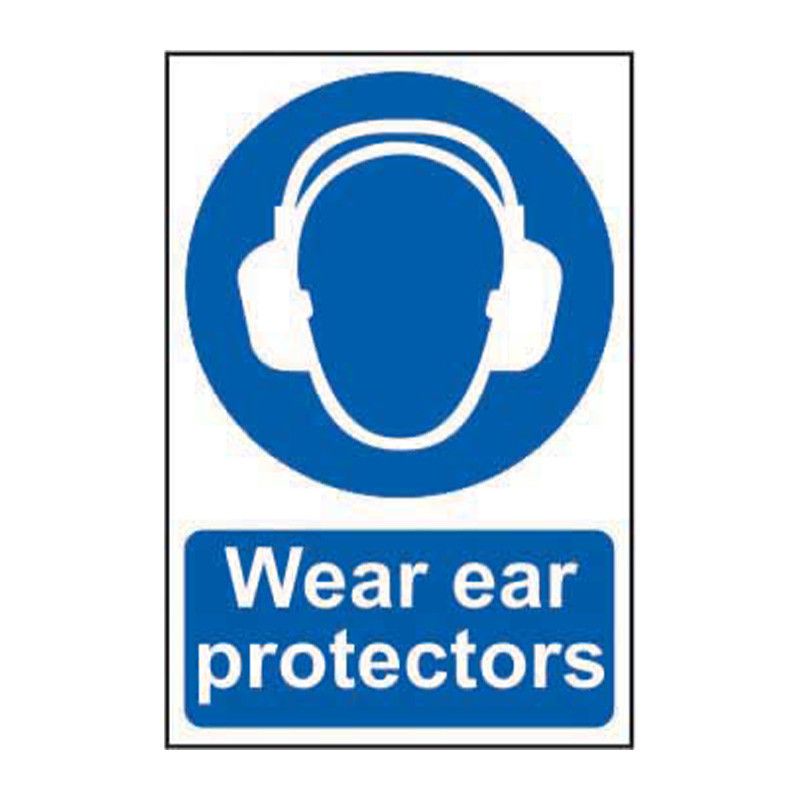 Safety Sign 0005 'Wear Ear Protectors' - 200 x 300mm