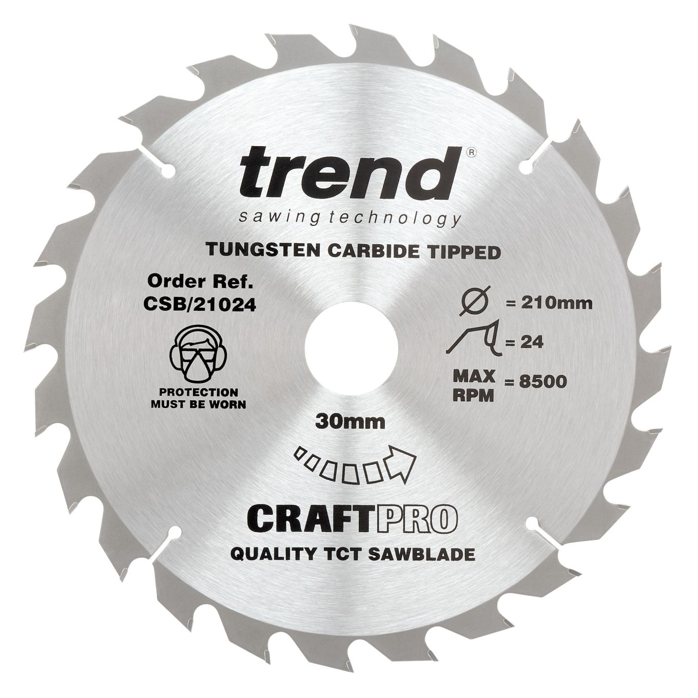Trend CSB/21024 Trend Wood Circular Saw Blade 210mm x 30mm x 24T