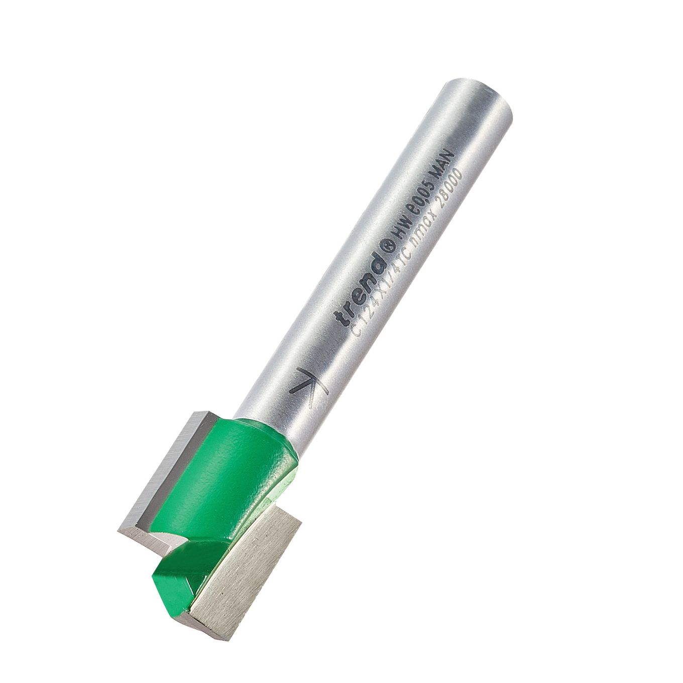 Trend C124X1/4TC Straight 12.7mm diameter x 12.7mm cut