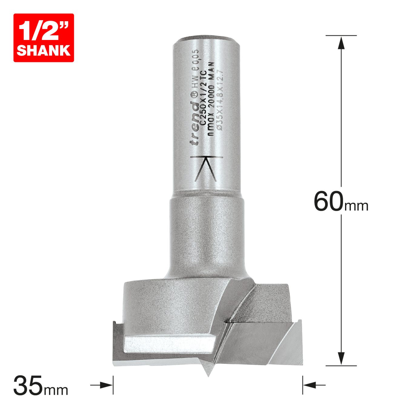 Trend C250X1/2TC Router machine bit