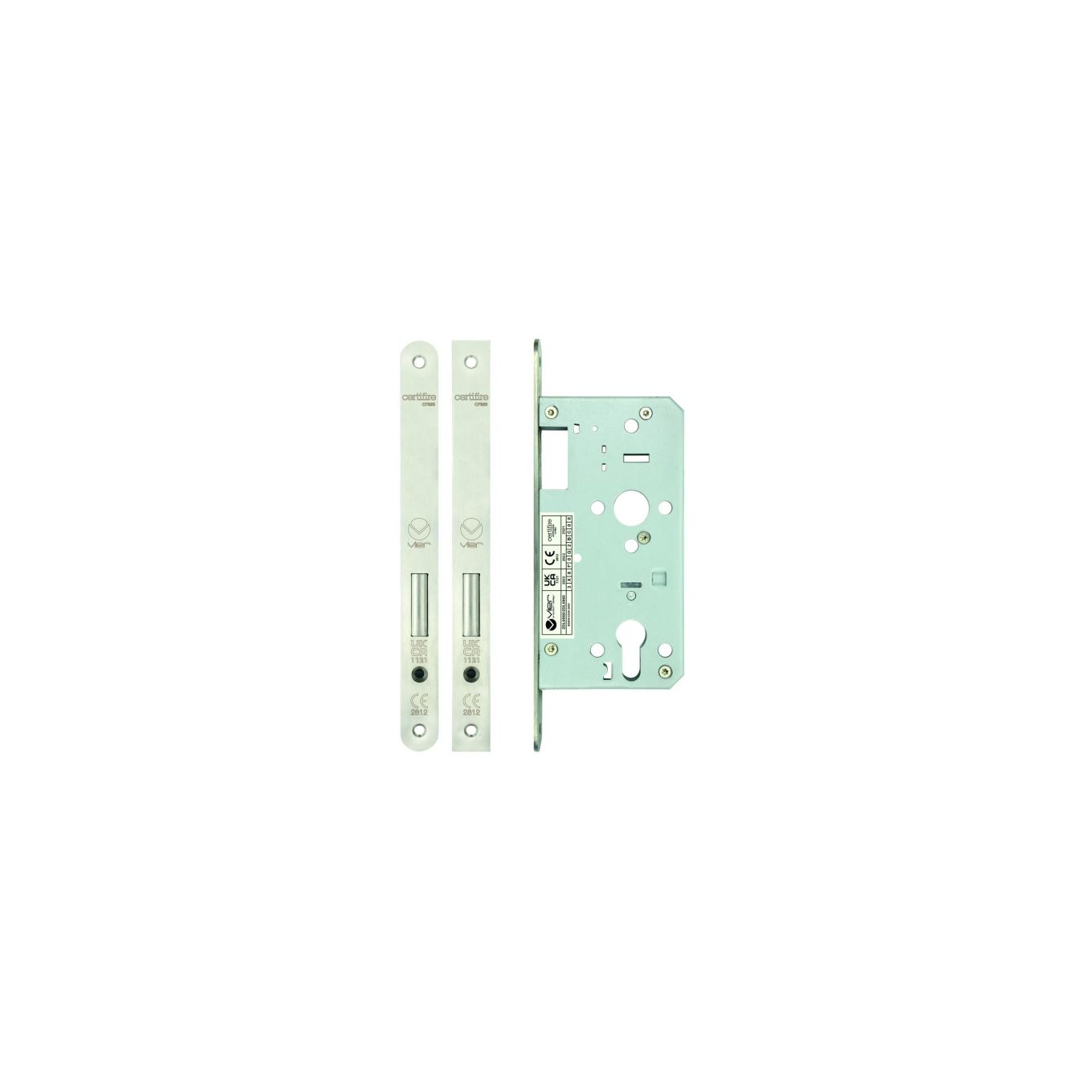 Din Euro Deadlock - Backset 55mm - Radius