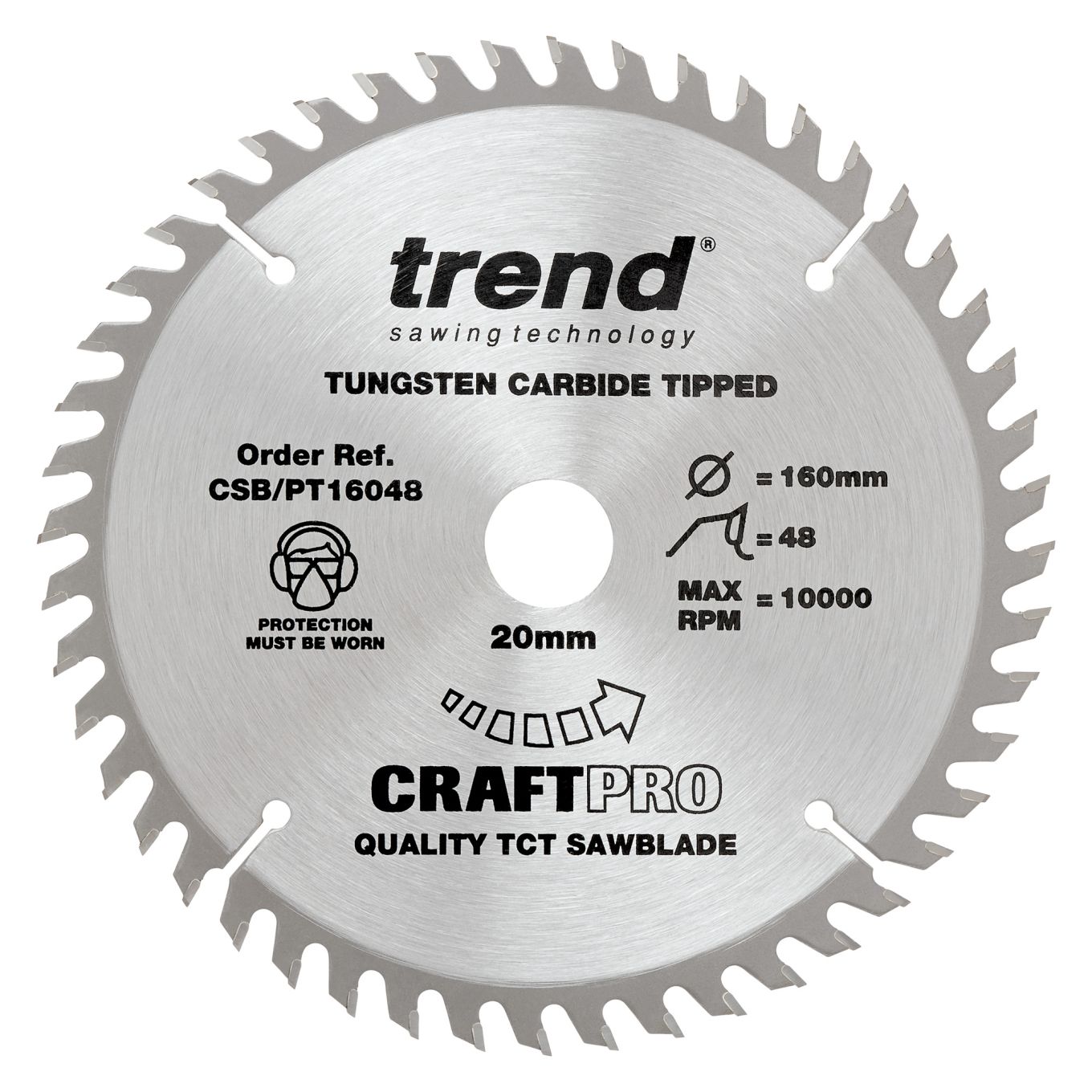 Trend CSB/PT16048 Trend Laminate/HPL Circular Saw Blade 160mm x 20mm x 48T