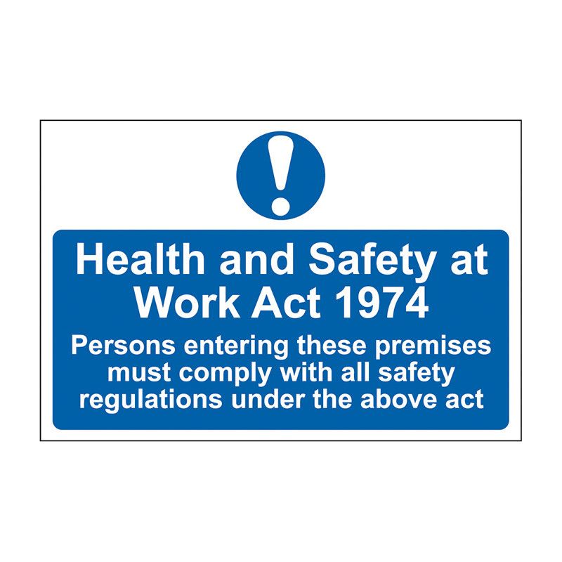 Safety Sign 0019 'Health & Safety at Work Act 1974' - 300 x 200mm