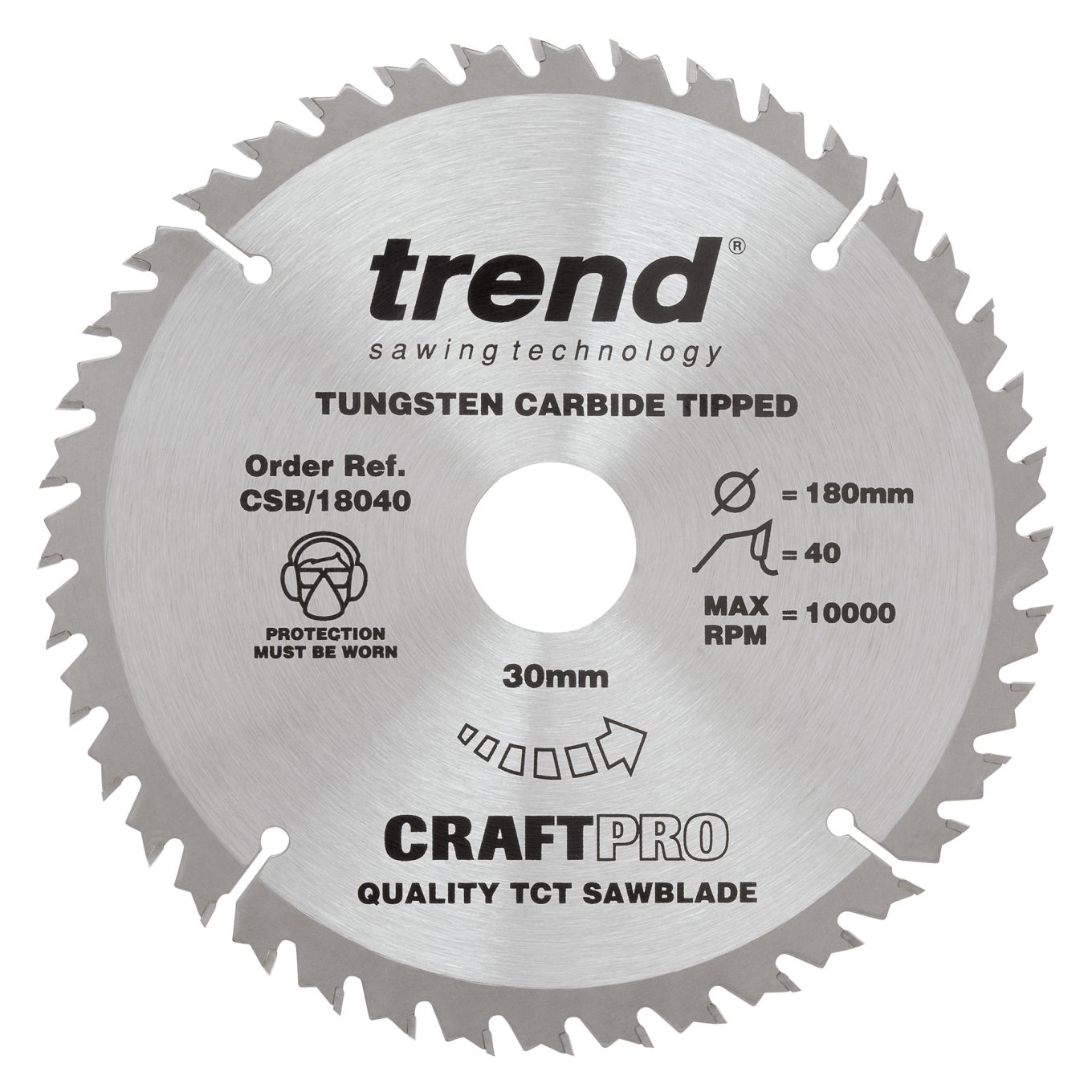 Trend CSB/18040 Trend Wood Circular Saw Blade 180mm x 30mm x 40T