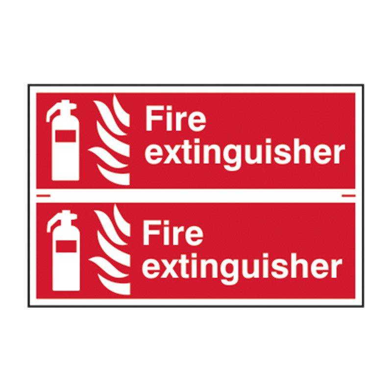 Safety Sign 1351 'Fire extinguisher' - 300 x 200mm (Pack of 2)