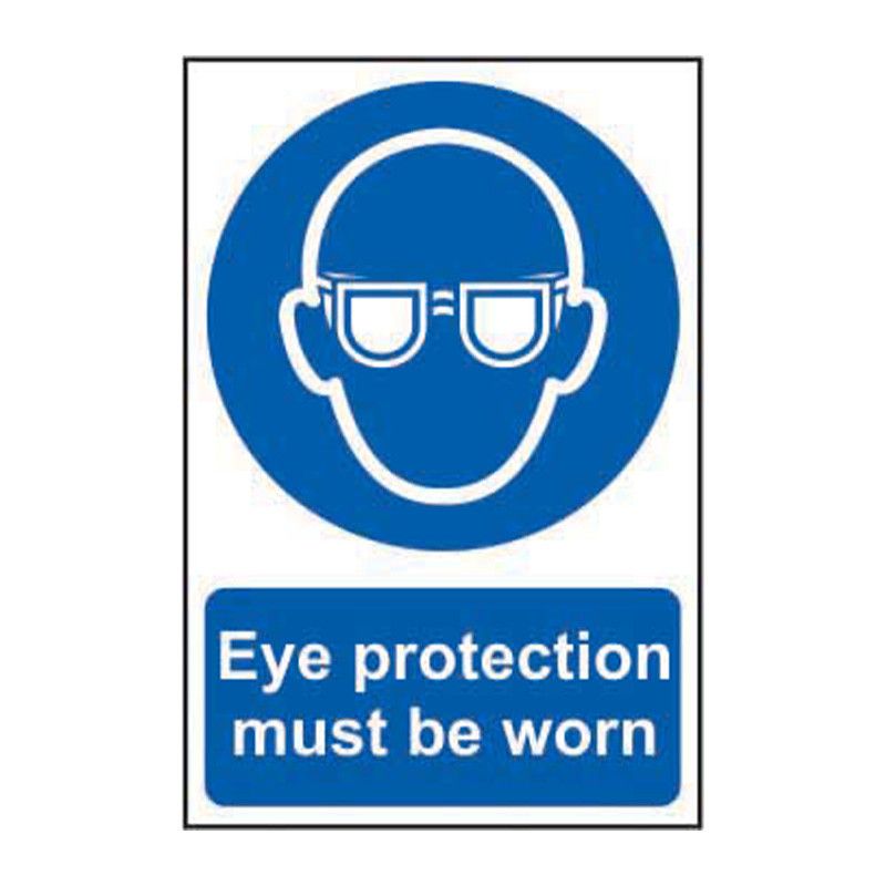Safety Sign 0007 'Eye protection must be worn' - 200 x 300mm