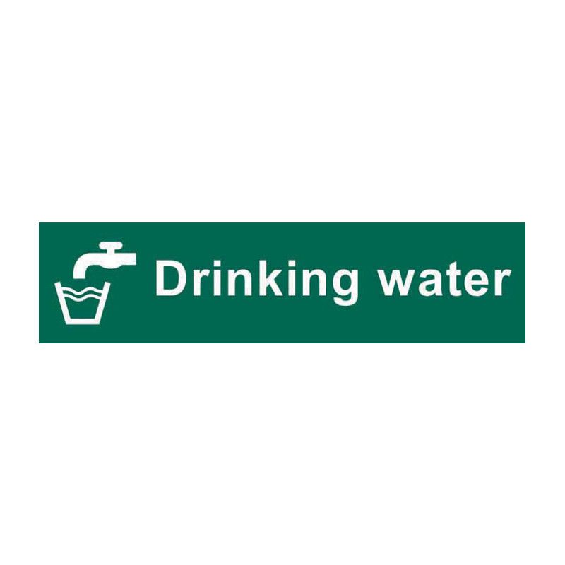 Safety Sign 5213 Recyclable 'Drinking Water' - 200 x 50mm